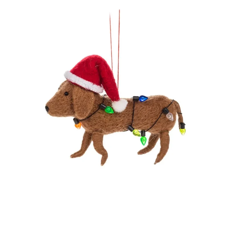 abbott dachshund christmas light ornament