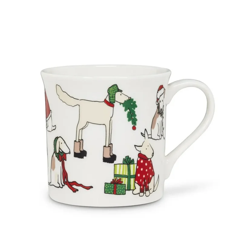 abbott dog holiday mug