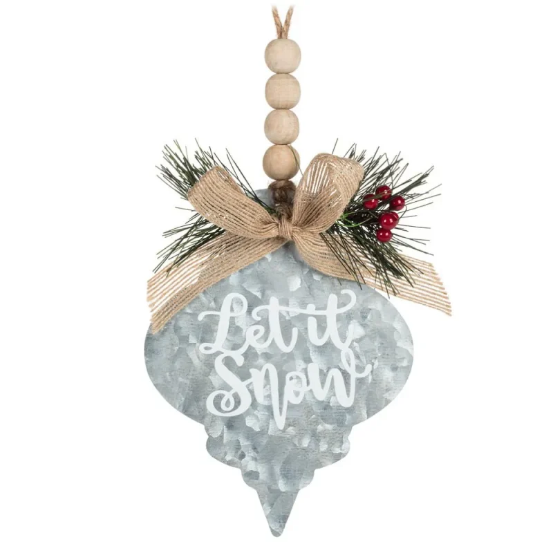 abbott handcrafted let it snow christmas ornament