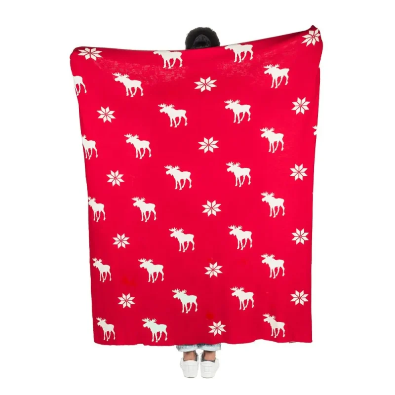 abbott moose allover throw soft cozy home decor