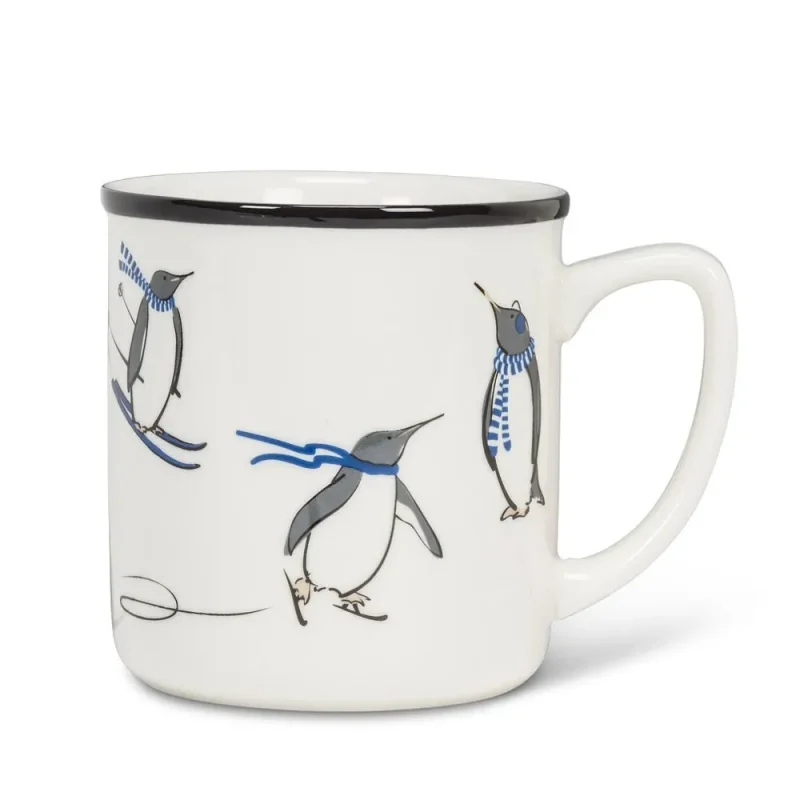 abbott penguin winter sport mug