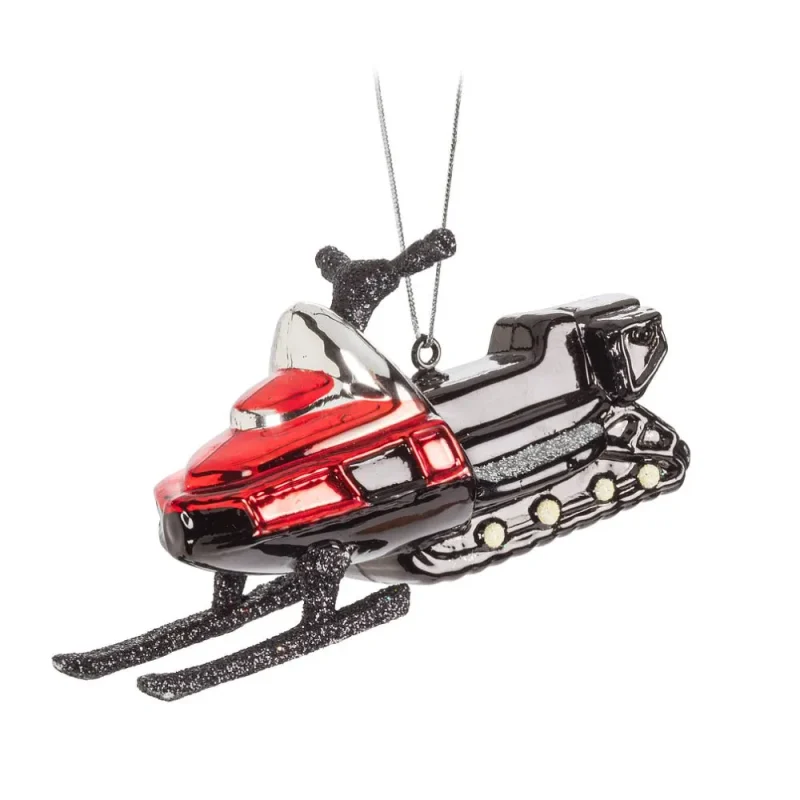 abbott snowmobile christmas ornament