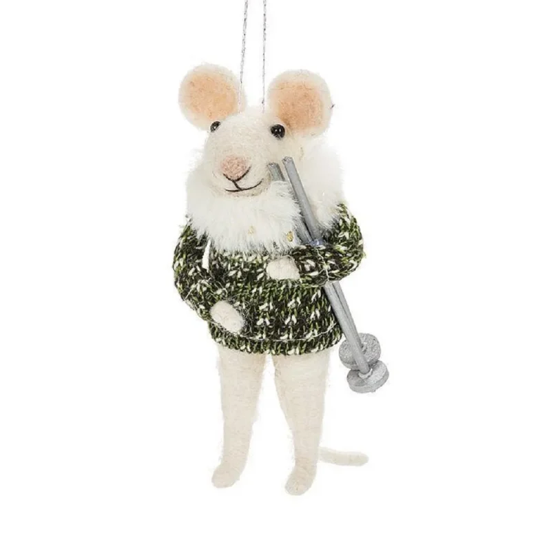 abbott winter mouse christmas ornament