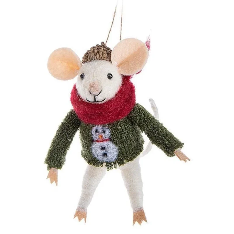 cozy mouse sweater ornament perfect holiday decor