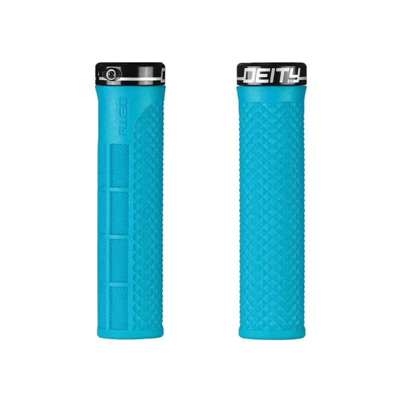 deity lockjaw 132mm turquoise grips pair