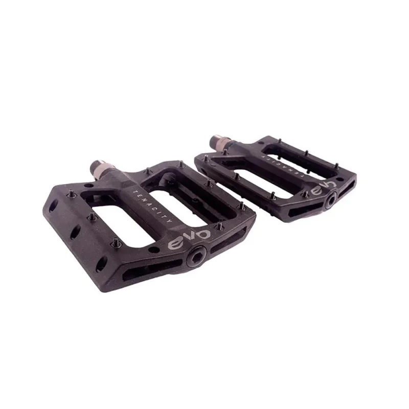 evo tenacity nylon cr mo 9 16 platform pedals black pair