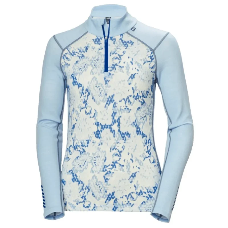 helly hansen women s 2023 merino half zip graphic sweater