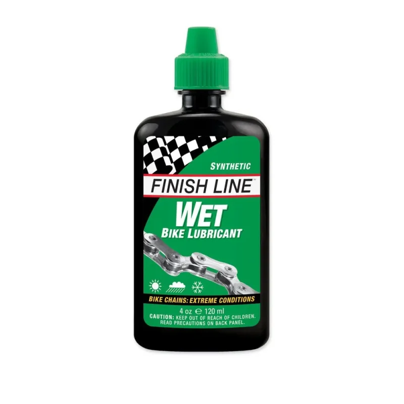 high performance 4oz wet lube by finish line premium wet lubricant for bike maintenance