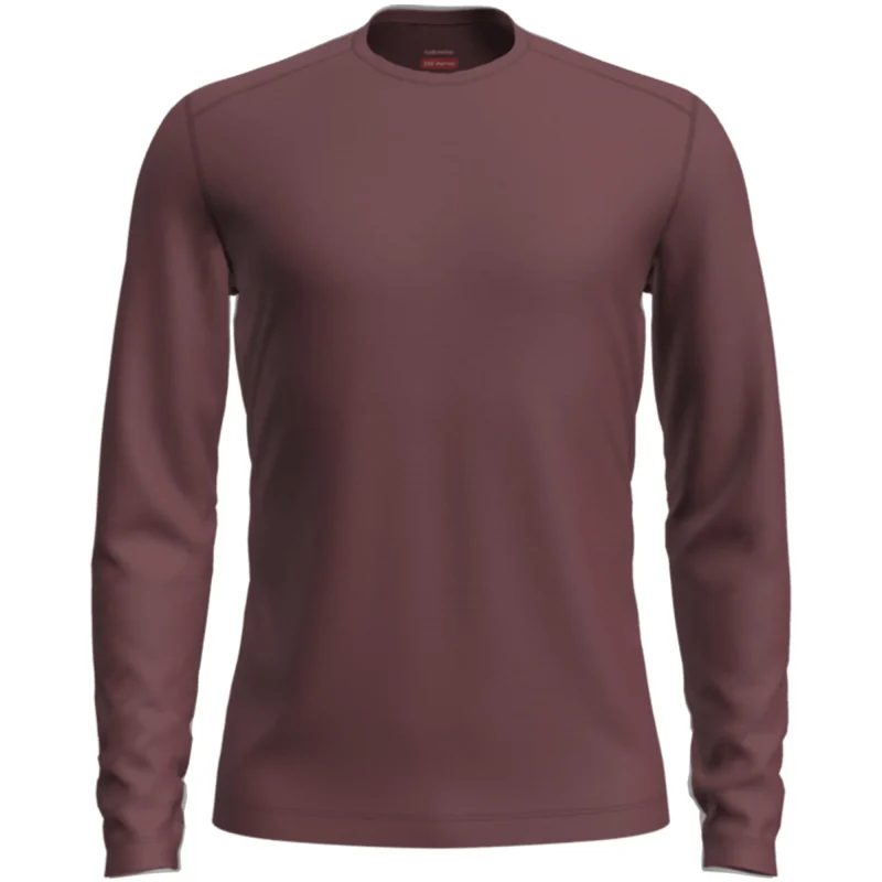 icebreaker men s 260 tech ls crewe high performance merino wool top