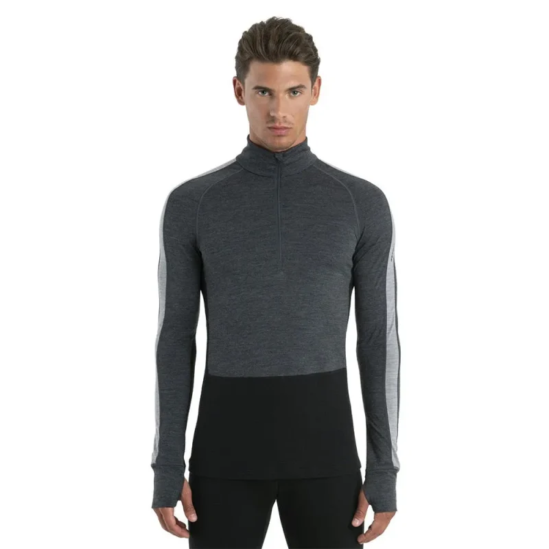 icebreaker men s merino 200 half zip long sleeve top