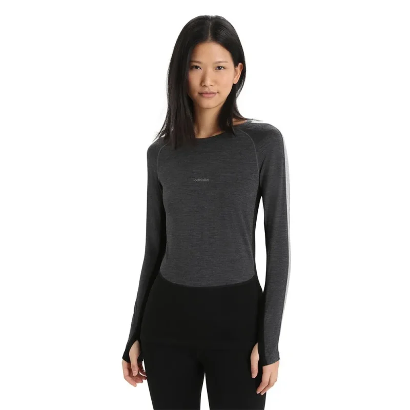 icebreaker women s 200 zoneknit long sleeve crew top