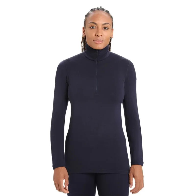 icebreaker women s 260 tech ls half zip lightweight merino wool top