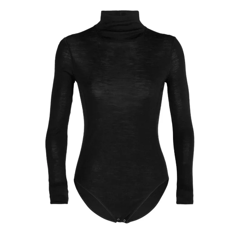 icebreaker women s high neck long sleeve bodysuit