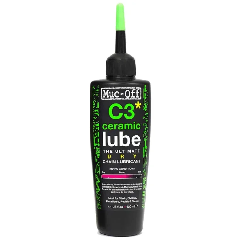 muc off c3 dry ceramic lubricant with uv torch