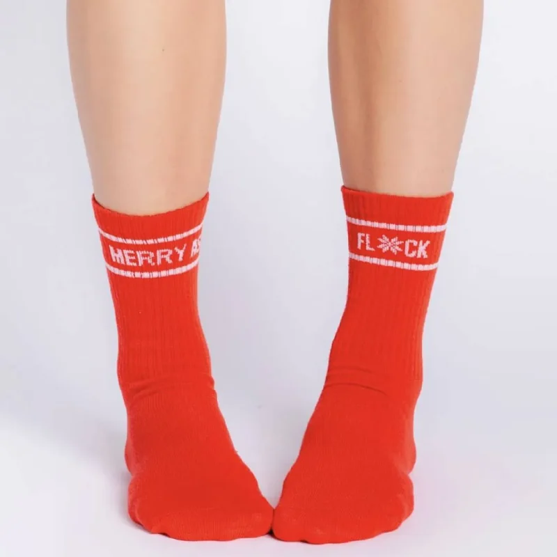 pj salvage women s merry as flock red socks 2022