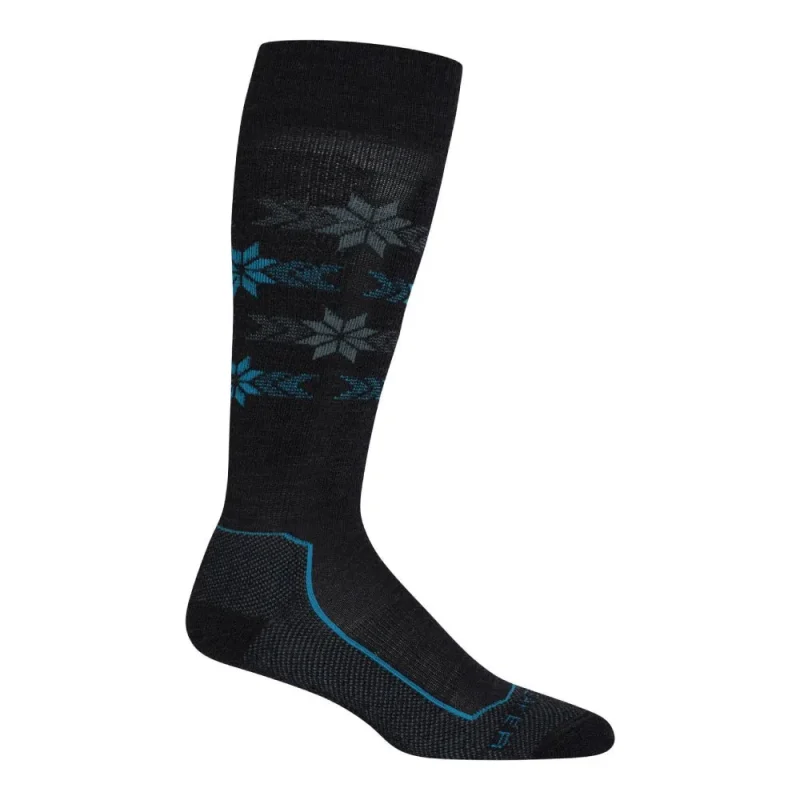 seamless womens ski socks light alpine stripe by icebreaker